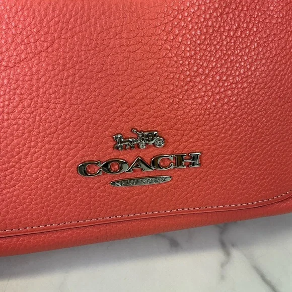 Coach Mini Emma Pink Coral Leather Satchel and Wallet Set - Picture 4 of 14